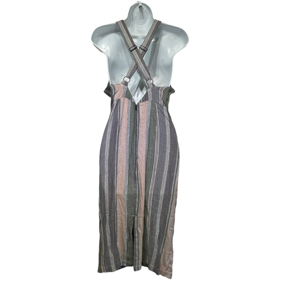 RVCA Striped Pink and Gray Midi Dress - Picture 4 of 7
